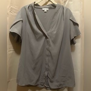 Calvin Klein V-neck Flowy Blouse short sleeve